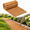 Yellow, variant on 8' Straight Outdoor Wooden Pathway, 17" Wide Rollout Cedar Walkway, Weather-Resistant Non-Slip Hardwood Board, Decorative Landscape Edging for Lawn, Patio, Backyard, Beach & Wedding Party-Brown