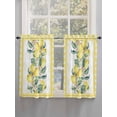 thumbnail image 5 of Yellow Lemon Bathroom Window Curtain, Summer Botanical Plaid Elegant Pastoral Light Filtering Coffee Kitchen Curtains, Bedroom Living Room Curtains 2 Panel 84"x54", 5 of 6