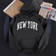 thumbnail image 3 of New York Hoodies for Women 2025 Long Sleeve Y2K Graphic Hoodie with Pockets Hooded Sweatshirt Women Pullover, 3 of 4