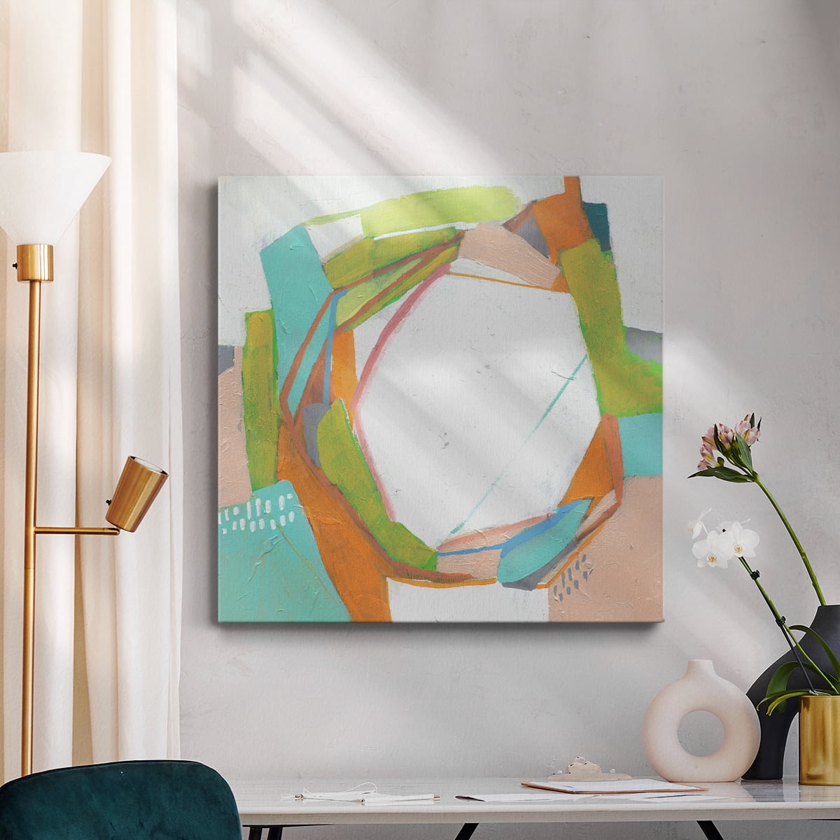 Wexford Home Candy Whorl II-Premium Gallery Wrapped Canvas, 32" x 32" - Ready to Hang