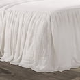 thumbnail image 3 of ZXNYH Ruffle Skirt Bedspread Vintage Chic Farmhouse Style Lightweight 3 Piece Set, Queen, Ivory, 3 of 7