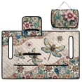 thumbnail image 4 of COEQINE Golf Cart Seat Covers Blanket, Travel Sports Cart Seat Cushion Covers for 2 Person Seats Club Car, Universal Golf Accessories for Summer or Winter, Dragonfly Bohemian Flower Beige, 4 of 8
