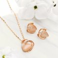 thumbnail image 3 of MasteelfCA Pendentif Collier Boucles d'Oreilles Ensemble Bijou Opale Triangle Cadeau pour Noël Mariage Fête, 3 of 7