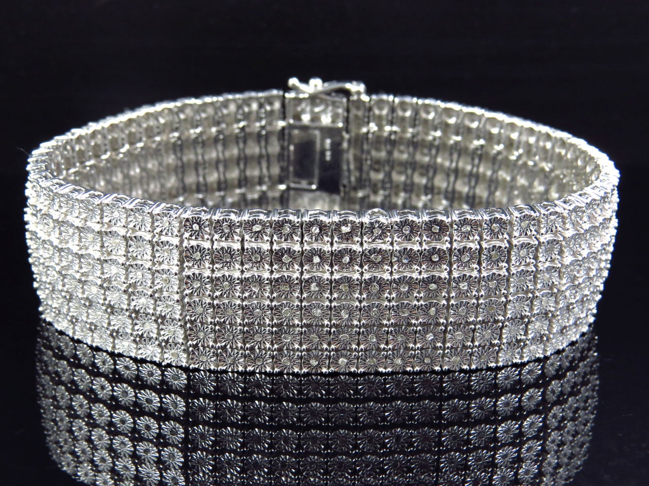 Three-row Diamond Tennis Bracelet Size 6 1/4- 6 1/2
