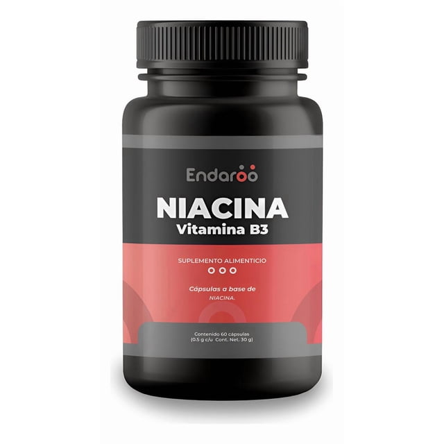 Niacina Vitamina B3 Premium 60 Cápsulas Sin Sabor