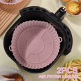 thumbnail image 2 of GUSTVE2 Pack Air Friteuse Silicone Pot Réutilisable Air Friteuse Silicone Doublure Résistant à la Chaleur Friteuse à Air Chaud avec Poignée Durable Sûr Bleu, 2 of 11