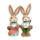 thumbnail image 5 of 2 piezas de esculturas de conejo, figuritas de conejo, decoraciones de Pascua, bonito jardín de paja Estilo D, 5 of 8