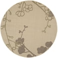 thumbnail image 2 of SAFAVIEH Courtyard Christian Floral Indoor/Outdoor Area Rug, Natural/Olive, 6'7" x 6'7" Round, 2 of 7