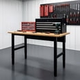 thumbnail image 4 of Spanspace 48"x24" Garage Workbench with Leveling Foot, Adjustable Height, 2000 LBS Load Capacity, Large Work Benches for Garage, Workshop, Office, Home, Woodworking, 4 of 10