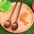 thumbnail image 4 of 4 Pcs Wooden Spoons Long Handle Stirring Spoons Portable Eating Mixing Soup Spoons Eco Friendly Table Spoons Home Kitchen Utensils (Paint Color), 4 of 9