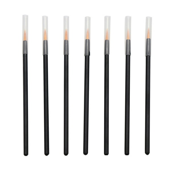 50 pinceles desechables finos para delineador de ojos, aplicador de maquillaje, varitas delineadoras, herramienta de maquillaje para mujeres (negro)