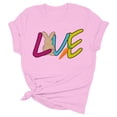 thumbnail image 4 of TSADFHJI Hauts d'Été pour Femmes Coton Femmes Décontracté Simple Couleur Unie Col Rond T-Shirt Manches Courtes Impression Drôle T-Shirt Manches Courtes Haut TTG, 4 of 5