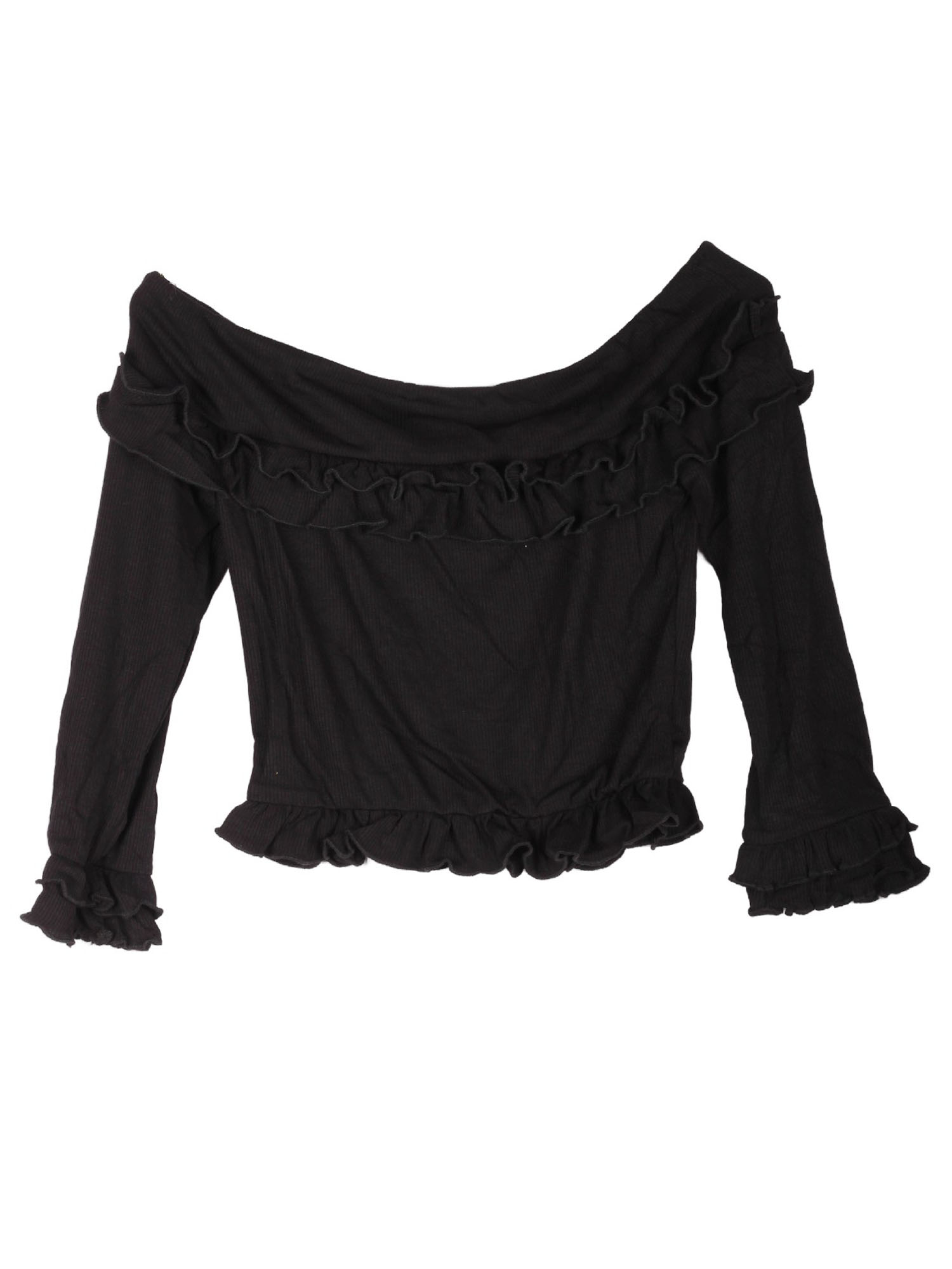 big ruffle sleeve top