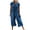 Sky Blue, variant on QATAINLAV Women's Loose fit Jumpsuit Summer Linen Wide Leg Rompers Casual Short Sleeve Button Overalls Solid Color V-Neck One Piece Pants Jumpers, Gray, L