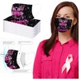 thumbnail image 2 of Dsscvnef Women Breast Cancer Awareness Hope Ribbon Adult Disposable 3-Layer Mask, 2 of 8