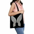 thumbnail image 2 of ABPHQTO White Angel Wing Canvas Bag Reusable Tote Grocery Shopping Bags Tote Bag 14x16 inch, 2 of 2