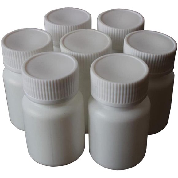 shiyou-50PCS White Empty Plastic Bottle Case Holder Container Vials Box For Powder Sample Liquid Storage (60ml/2oz)