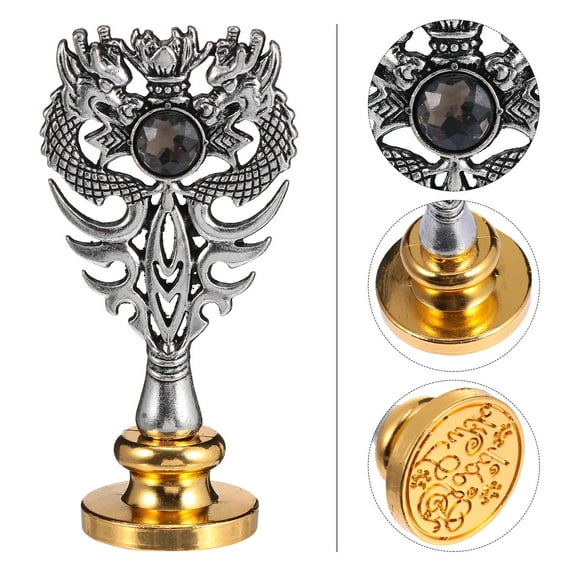 UNOMOR 1Set Retro Wax Seal Stamp Kit for Private Letter Sealing for Women