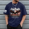 thumbnail image 2 of Patriotic Shirts for Men 250Th Anniversary Printed Men's Casual Polo T-Shirt 250 Years of Freedom Shirt American Flag Patriotic Clothes (Dark Blue,M), 2 of 6