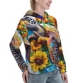 thumbnail image 6 of Disketp Sunflower Turtle Womens Casual Hoodies Crew Neck Long Sleeve Sweatshirts Pullover Tops-Small, 6 of 7