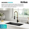 thumbnail image 5 of KRAUS Bolden Commercial Style 2-Function Single Handle Pull Down Kitchen Faucet in Brushed Brass / Matte Black, 5 of 8