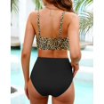 thumbnail image 2 of Yonique Women Underwire Bikini Set High Waisted Tummy Control Swimsuit 2 Piece Push Up Bathing Suit Hot Pink L, 2 of 5