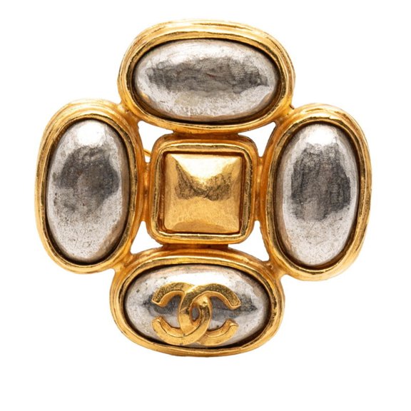Pre-Owned Chanel Coco Mark Vintage Brooch, 97A Stamp, Gold Plated, Women's CHANEL