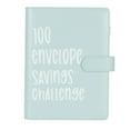thumbnail image 2 of 100 Envelopes Challenge Binder, Pen Slots Simple Waterproof A5 Savings Binder Card Slots Durable with Cash Envelopes for Travel Blue, 2 of 8