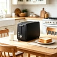 thumbnail image 7 of 2 Slice Stainless Steel Long Slot Toaster, 6 Shade Settings, 10" Slot for Bagels & Bread, Defrost Cancel Function, Removable Crumb Tray,Black, 7 of 7