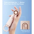 thumbnail image 2 of Ventilador portátil portátil WSKEN Mini Pocket recargable rosa, 2 of 8