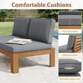 thumbnail image 4 of JOIVI 4 Piece Outdoor Acacia Furniture Set, Patio Furniture Sectional Sofa Set with Adjustable Armrest and 2-in-1 Coffee Table for Backyard, Garden, Balcony, 4 of 8