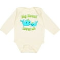 thumbnail image 3 of Inktastic My Nonni Loves Me- Cute Narwhal Boys or Girls Long Sleeve Baby Bodysuit, 3 of 5