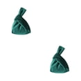 thumbnail image 3 of Sonducket Bolso de muñeca retro y de moda con nudo de terciopelo para mujer Retro y asimétrico de moda es verde negruzco verde negruzco 2Conjunto, 3 of 6