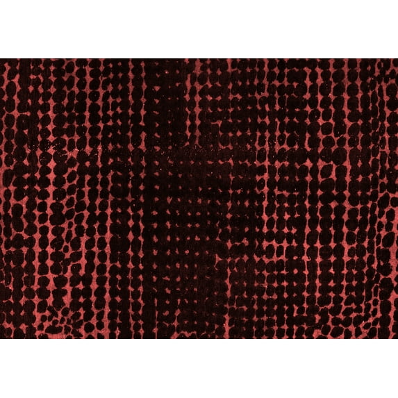 Ahgly Company Machine Washable Indoor Rectangle Abstract Red Modern Area Rugs, 2' x 5'