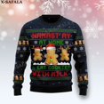 thumbnail image 3 of Suéteres de punto navideños con diseño divertido de hombre de jengibre, comida, regalo divertido de Navidad y Halloween, jerséis para parejas, fiestas, unisex, informales, 3, 3 of 5