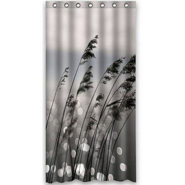 HelloDecor Grey Polyester Waterproof Shower Curtain, 36” x 72” Machine Washable