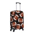 thumbnail image 3 of Bixox Washable Brown Football On Black Printed Luggage Cover, Fashion Suitcase Protector Fits for Large luggage, 3 of 8