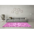thumbnail image 3 of Ahgly Company Indoor Square Oriental Pink Modern Area Rugs, 4' Square, 3 of 4