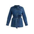 thumbnail image 3 of Free Assembly Women’s and Women's Plus Belted Cotton Utility Jacket, Sizes XS-4X, 3 of 5