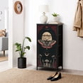 thumbnail image 6 of Gothic Dresser for Bedroom with 4 Storage Drawers Mystical Moth Full Moon Crescent Moon Mushrooms Stars Dressers Chest of Drawers Steel Framed Fabric Closet Organizers for Dorm Entryway, 6 of 8