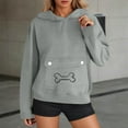 thumbnail image 4 of HAPIMO Womens Pet Holder Sweatshirts Cat and Small Dog Pouch Hoodies Animal Carrier Long Sleeve Tops Loose Casual Hooded Sweatshirts Gray XL, 4 of 7