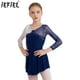 thumbnail image 2 of Vestido de tutú de baile lírico de manga larga para niñas, falda de baile y gimnasia, Jersey de Ballet, vestido de patinaje artístico con diamantes de imitación brillantes, 2 of 5