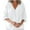 White, variant on GigrtiJin Women's Casual 3/4 Sleeve Blouse Solid Color V-Neck Fashion Loose Top Summer Comfy Basic Shirts
