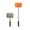 .Orange, variant on Tuphregyow Retractable Aluminum Alloy Automotive Glass Cleaning Brush with Microfiber Pad for Home and Car Use Orange