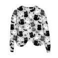 thumbnail image 3 of YDFCWXW Halloween Sweatshirt Women Ghost Shirts Funny Pumpkin Graphic Shirt Spooky Season Crewneck Pullover Long Sleeve Tops 2025 Light Gray, XXL, 3 of 4
