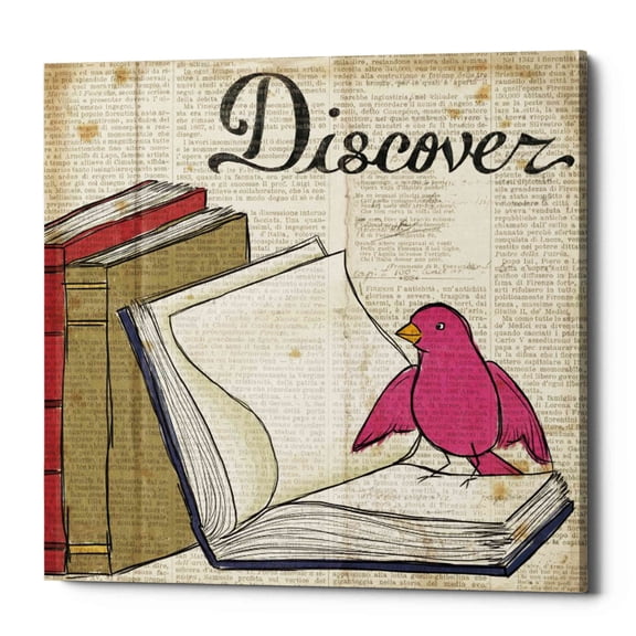 Epic Graffiti 'Bird Inspiration Discover' by Elyse DeNeige, Canvas Wall Art, 26"x26"