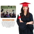 thumbnail image 2 of Miangastore Red Graduation Cap Decor Gift High School Students Photo Session 1Set 9.1x9.1x5.1in, 2 of 9