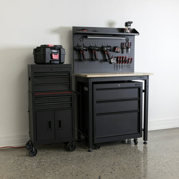 Hyper Tough 36-inch Workbench with Pegboard & Light - Walmart