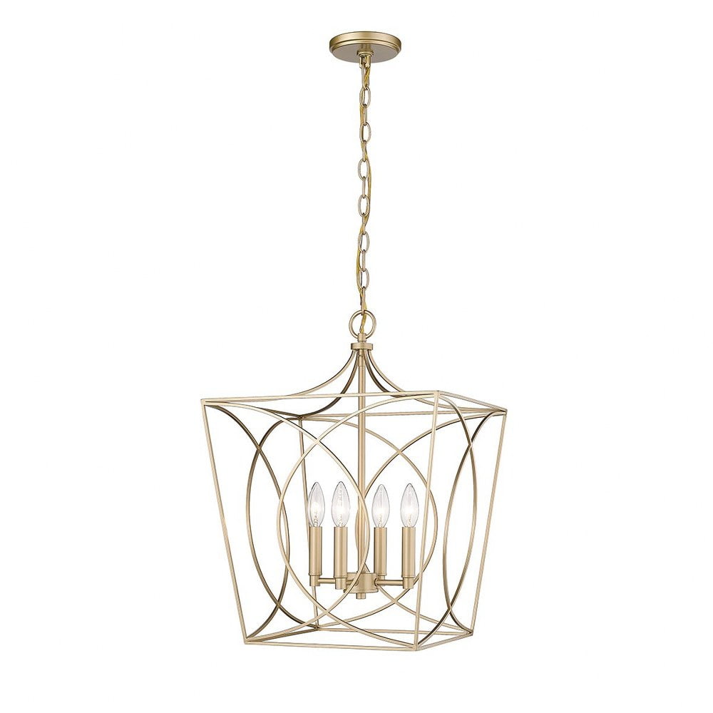 Millennium Lighting  Tracy 4 Light Pendant Fixture in Multiple Finishes 21 Inch - Painted Modern Gold