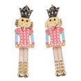 thumbnail image 3 of Gymnture christmas 1 Pair Nutcracker Earrings Women Glitter Dangle Earrings Holiday Earrings Festive Jewelry, 3 of 10